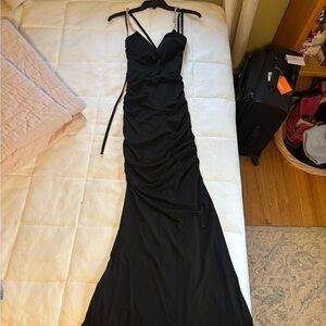 Midnight Doll Elegant Black Evening Gown